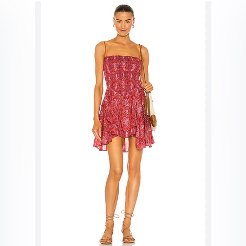Isabel Marant Etoile Anka Paisley Cotton Mini Dress